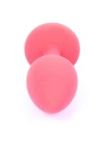 Plug-jewellery red silicon plug small- blue diamond - obrazek 4