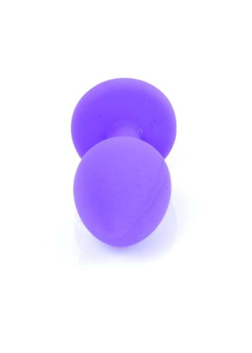 Plug-jewellery purple silicon plug small- red diamond - obrazek 3