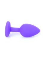 Plug-jewellery purple silicon plug small- red diamond - obrazek 4