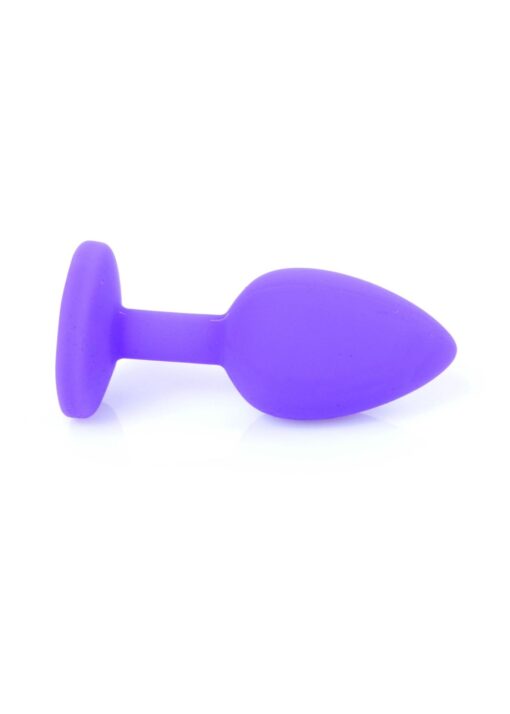 Plug-jewellery purple silicon plug small- red diamond - obrazek 4