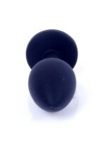 Plug-jewellery black silicon plug small- pink diamond - obrazek 3