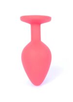 Plug-jewellery red silicon plug medium- blue diamond - obrazek 6