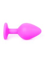 Plug-jewellery pink silicon plug medium- light blue diamond - obrazek 5