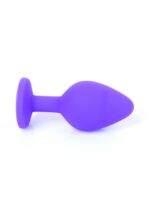 Plug-jewellery purple silicon plug medium- red diamond - obrazek 4