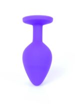 Plug-jewellery purple silicon plug medium- red diamond - obrazek 5