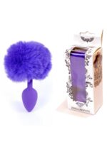 Plug-jewellery silicon plug - bunny tail - purple - obrazek 6
