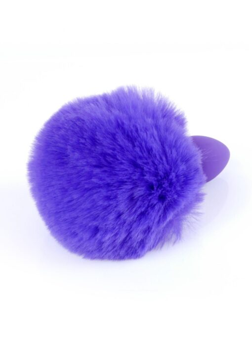 Plug-jewellery silicon plug - bunny tail - purple - obrazek 2