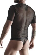 Męski t-shirt z elastycznej siatki w serek xl - obrazek 2