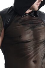 Męski t-shirt bez rękawów, z kapturem l - obrazek 3