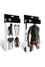 Męski t-shirt bez rękawów, z kapturem l - obrazek 6