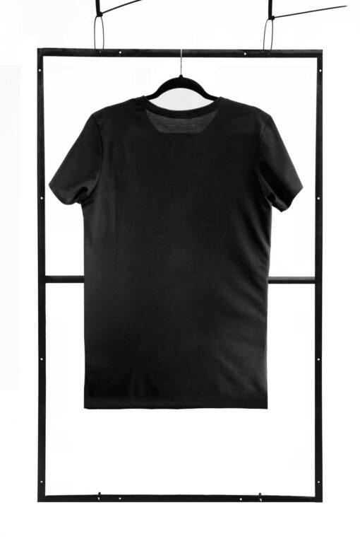 T-shirt men black s regular - obrazek 2