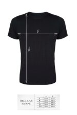 T-shirt men black s regular - obrazek 4