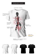 T-shirt men black s regular - obrazek 5