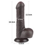 7' sliding skin dual layer dong black - obrazek 2