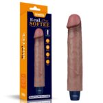 9" real softee rechargeable silicone vibrating dildo - obrazek 14