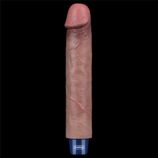 9" real softee rechargeable silicone vibrating dildo - obrazek 17