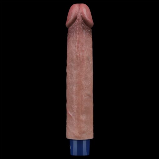 9" real softee rechargeable silicone vibrating dildo - obrazek 2