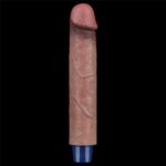 9" real softee rechargeable silicone vibrating dildo - obrazek 3