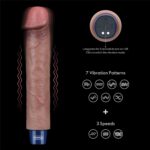 9" real softee rechargeable silicone vibrating dildo - obrazek 10