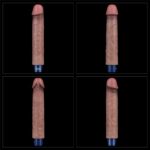 9" real softee rechargeable silicone vibrating dildo - obrazek 12