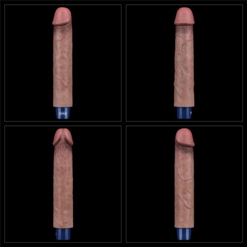 9" real softee rechargeable silicone vibrating dildo - obrazek 12