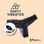 Feelztoys - panty vibe remote controlled vibrator black - obrazek 3