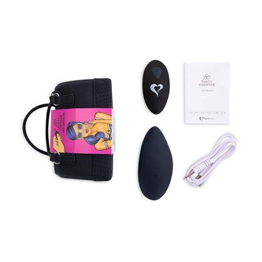 Feelztoys - panty vibe remote controlled vibrator black - obrazek 6