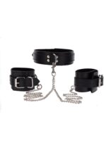 Heavy collar and wrist cuffs black - obrazek 3