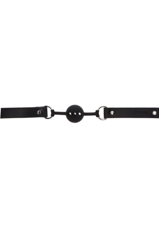 Silicone ball gag black - obrazek 3