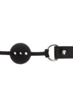 Silicone ball gag black - obrazek 4