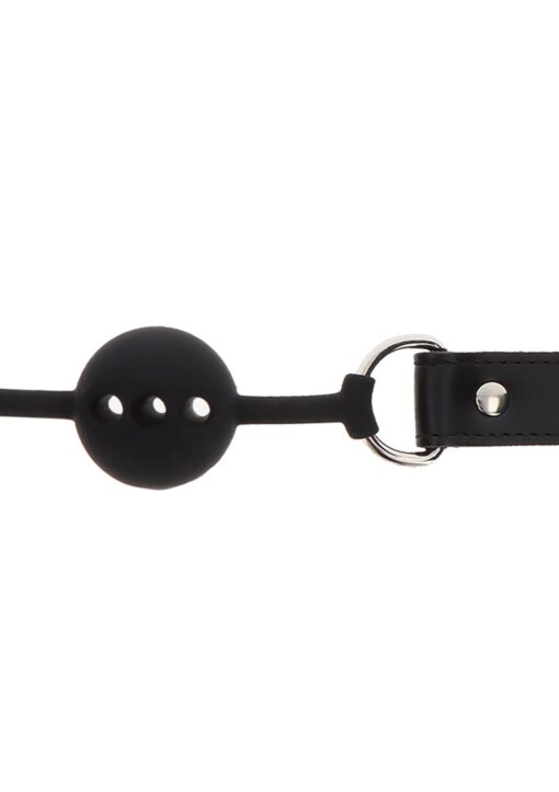 Silicone ball gag black - obrazek 4