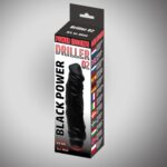 Driller 02 black 25 cm realistic vibrating - obrazek 2
