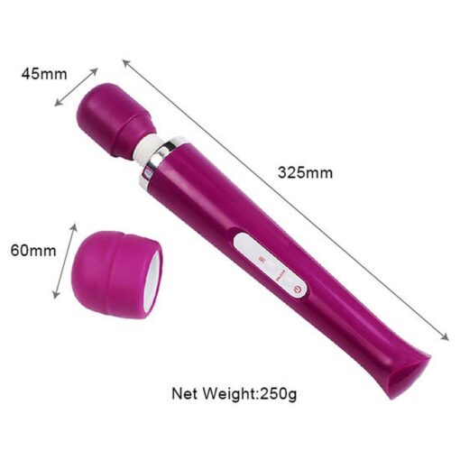 Stymulator-magic massager wand usb purple 10 function - obrazek 3