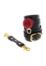 Wild roses wrist cuffs black - obrazek 5