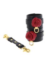 Wild roses wrist cuffs black - obrazek 6