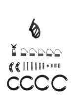 Model 23 - chastity cage - 2.5' / 6,5 cm - black - obrazek 8