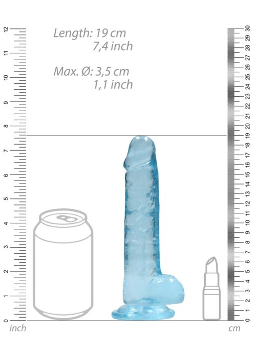 Realistic dildo with balls - 7"/ 19 cm - obrazek 7