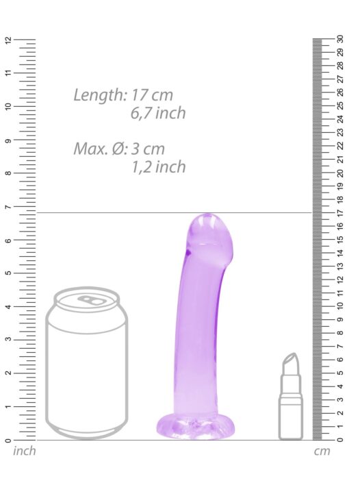 Non realistic dildo with suction cup - 6,7"/ 17 cm - obrazek 5