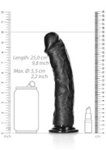 Curved realistic dildo with suction cup - 9"/ 23 cm - obrazek 7