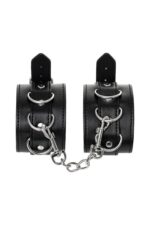 Anonymo handcuffs, pu leather, black, 26.5 cm - obrazek 4