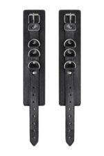 Anonymo handcuffs, pu leather, black, 26.5 cm - obrazek 5