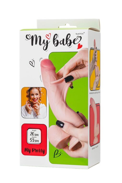 Dildo my babe by realstick my pretty, flesh,tpe, 20cm - obrazek 11