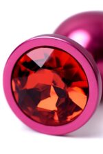 Red anal plug toyfa metal with red gem - obrazek 8