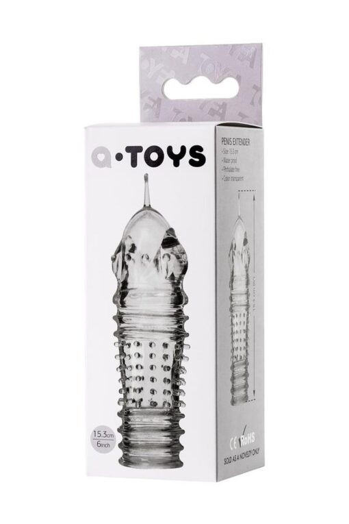 A-toys, penis sleeve, tpr, transparent, 15.3 cm - obrazek 3