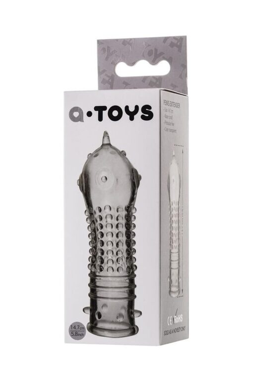 A-toys, penis sleeve, tpr, transparent, 14.7 cm - obrazek 3