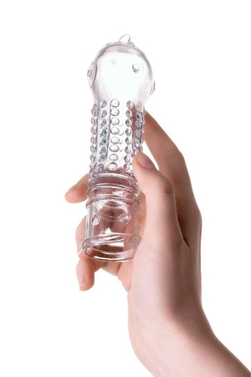 A-toys, penis sleeve, tpr, transparent, 14.7 cm - obrazek 5
