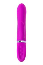 Jos joly, vibrator with clitoral stimulator with wow mode, silicone, fuchsia, 19.6 cm - obrazek 2
