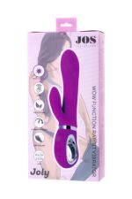 Jos joly, vibrator with clitoral stimulator with wow mode, silicone, fuchsia, 19.6 cm - obrazek 7