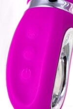 Jos joly, vibrator with clitoral stimulator with wow mode, silicone, fuchsia, 19.6 cm - obrazek 9
