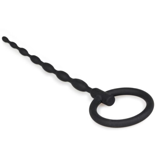Silicone penis plug with pull ring - obrazek 3